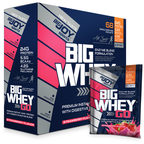 Bigjoy Sports BIGWHEYGO Whey Protein Çilek 68 Servis
