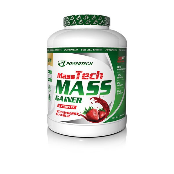 Powertech MassTech Mass Gainer 3600 Gr 30 Servis Çilek Aromalı