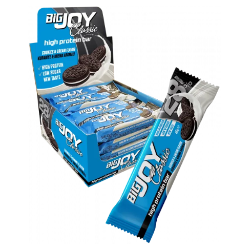 Bigjoy Classic High Protein Bar Cookies & Cream 16 x 45g
