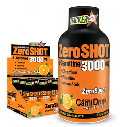 Stacker2 ZeroSHOT L-Carnitine 3000 mg 12'li Paket Portakal